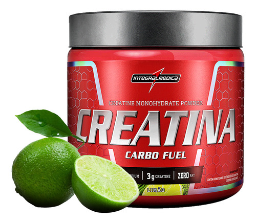 Creatina Integralmédica 300g Sabor Limão Força Esportes Foco