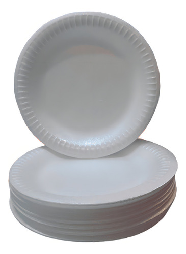 Plato de poliestireno térmico desechable de 23 cm, paquete de 20
