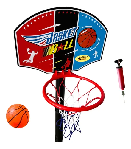 Tablero Basketball Niño Pelota Inflador Base Santana Juegos