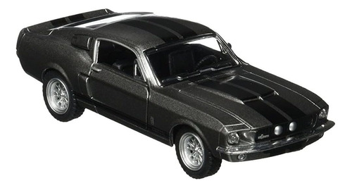 Escala 1/38 1967 Ford Shelby Mustang Gt-500 Diecast Car Gris