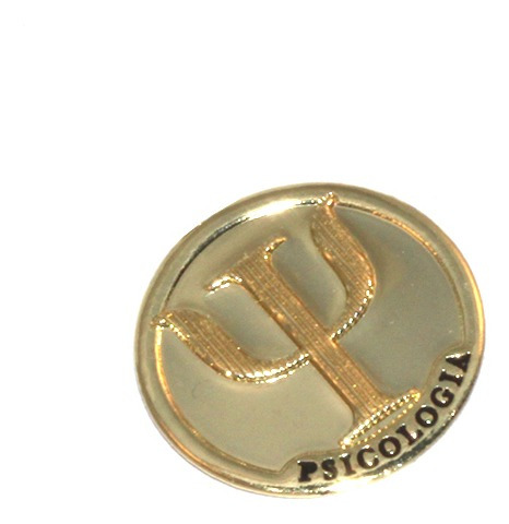 Broche Botton Psicologia Psicologa Folheado Ouro 18k