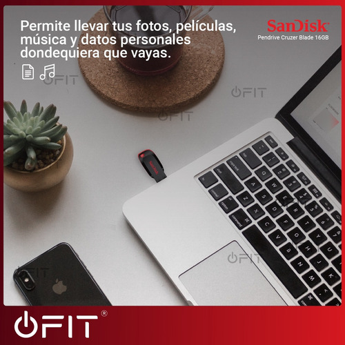 Pendrive SanDisk Cruzer Blade 16GB 2.0 negro y rojo