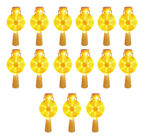 Sinalizador Solar Viario Para Cone Kit 15 Uni Luz Led Solar