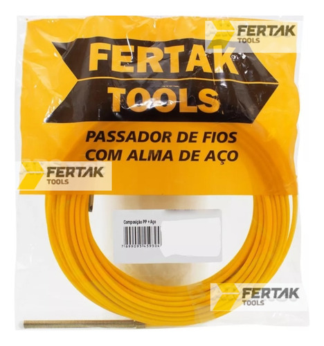 Guia Passa Fio Sonda 10 Mts De Pvc Alma De Aço Profissional