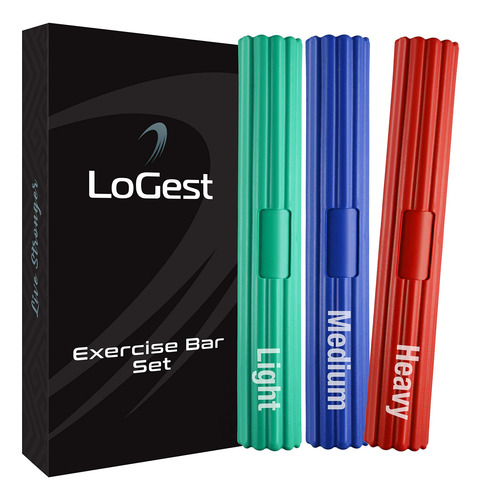 Logest Twist - Barras De Ejercicio De Mano - Fortalecedor De