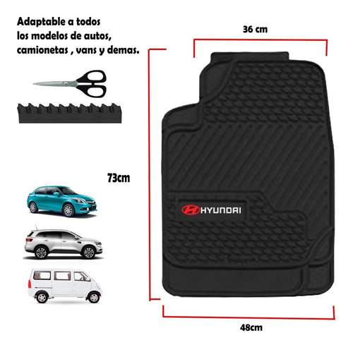 Imagen 3 de 4 de Pisos Jebe Pvc Grueso Hyundai Grand I10, I20, I30, Atos