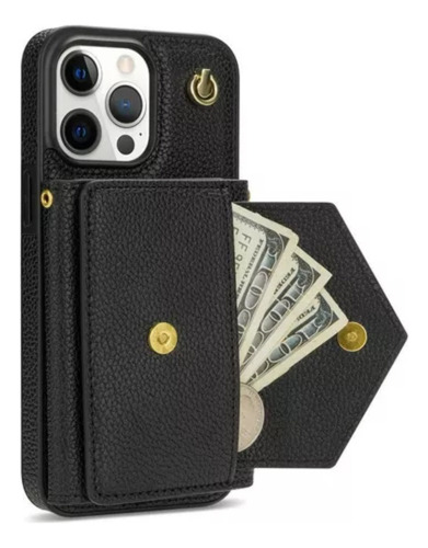 - M Funda Para iPhone 16 15 14 13 Cartera Con Correa