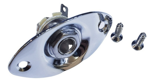 Jack Plate Ovalado Guitarra O Bajo Conector Hembra