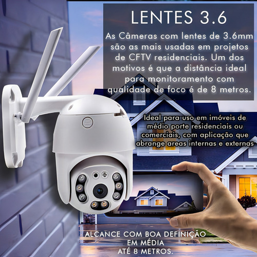 Cámara domo WiFi A6 impermeable con color blanco Icsse