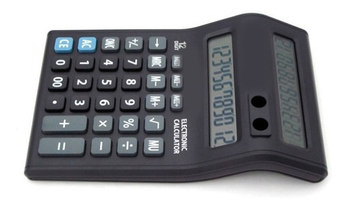 Calculadora Dual Lcd 12 Dígitos, Pantalla Grande