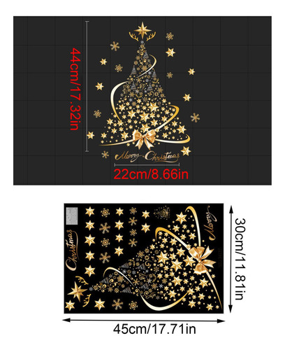 Adhesivos Para Ventana De Árbol De Navidad Pegatinas Navideñ