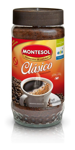 Cafe Clásico Granulado Instantáneo Montesol 170g Sin Gluten 
