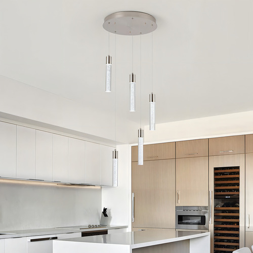 Votag 5-light Luces Colgantes Para Isla De Cocina, Iluminaci