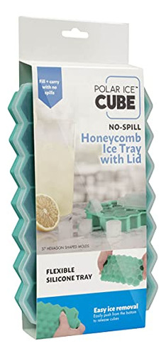 Handy Gourmet Honeycomb Design Ice Cube Tray W/cover - Verde