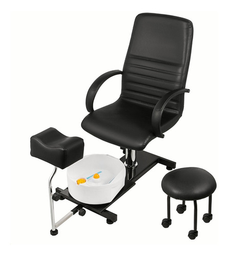 Vevor Silla Para Masaje Y Podologica Ajustable Spa Portatil Color Negro