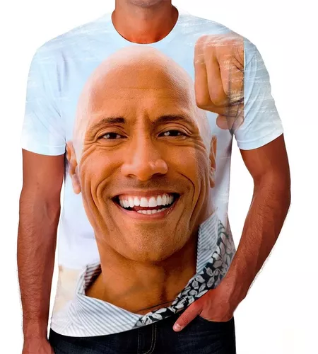 Dwayne The Rock Johnson camiseta masculina, sobrancelha