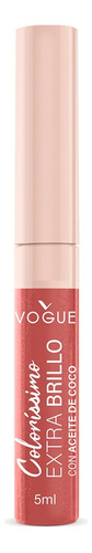 Labial Líquido Vogue Colorisimo Con Extra Brillo 5 Ml Acabado Extrabrillante Color Tropical