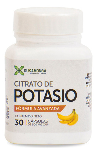 Citrato De Potasio - 60 Cápsulas Sabor Sin sabor