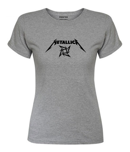 Polera Mujer Estampada Metallica LG