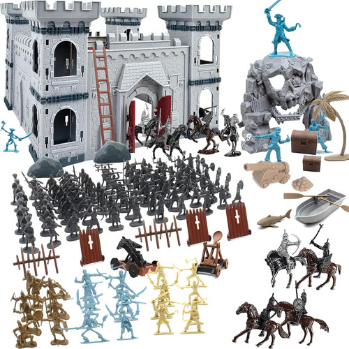 Juego De Soldados De Acción Medieval Caballero Y Pirata