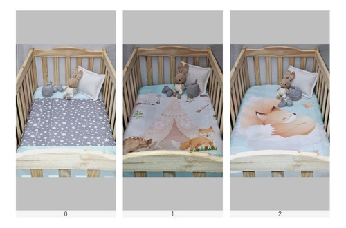 Set De Chichonera + Acolchado Animalitos Light Funcional