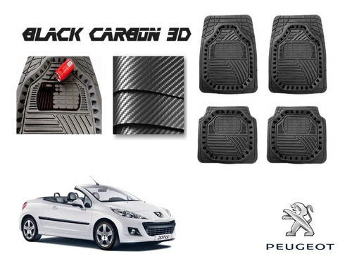 Tapetes Premium Black Carbon 3d Peugeot 207 Cc 2008 A 2014