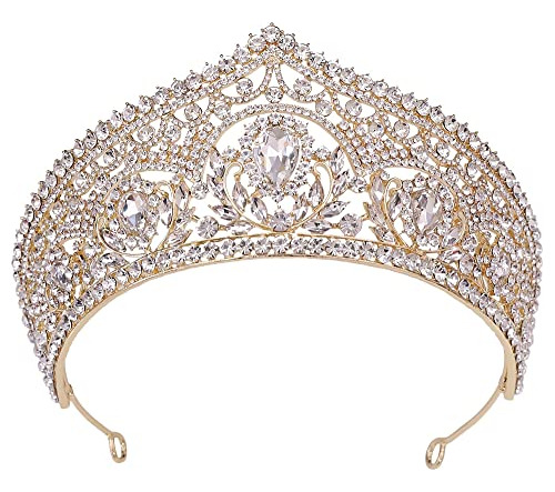 Tiara Wiojeigo Con Forma De Corona De Cristal Para Mujer, Di