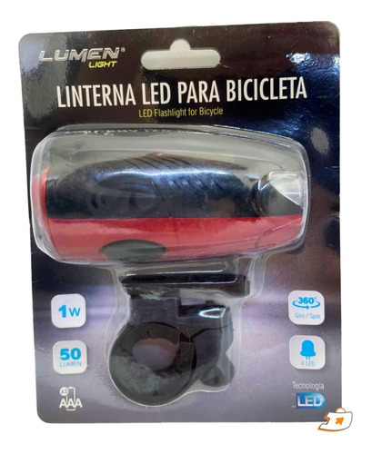 Linterna De Bicicleta Delantera Lumen3 Modos+soporte