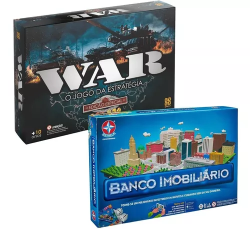 Kit Jogo War Edição Especial + Banco Imobiliário