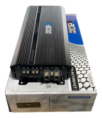 Amplificador Para Auto 3000w - Carbon Audio | Ca-ac15001et Negro