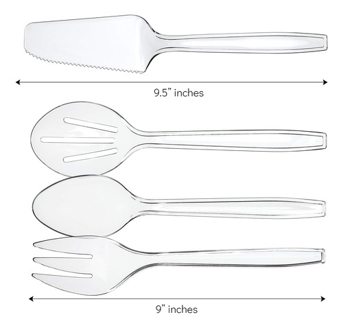 Juego 48 Utensilios Desechables Plástico - 12 Cucharas, 12 T