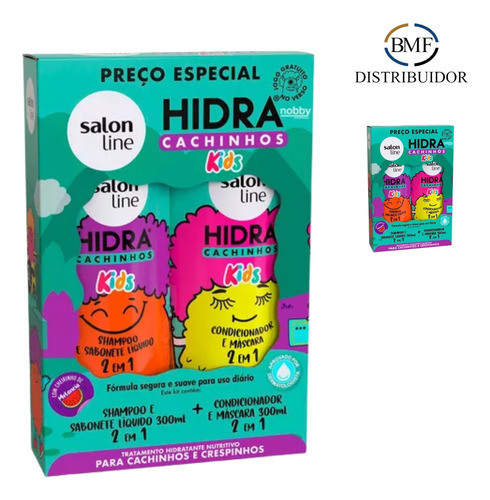 Kit Sh+cond Hidra Capilar Cachinhos Kids 300ml Salon Line