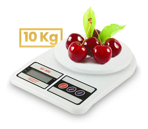 Balanza Digital De Cocina Tara 1 Gr Gastronomica Premium Capacidad Máxima 10 Kg Color Blanco