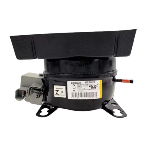 Motor Compressor Embraco Freezer Geladeira 1/5 Em70 R134 127v
