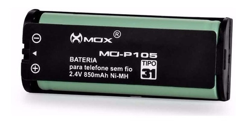 Kit 1 Bateria Telefone S Fio Mox Mo-p104+1 Bateria Hhr-p105