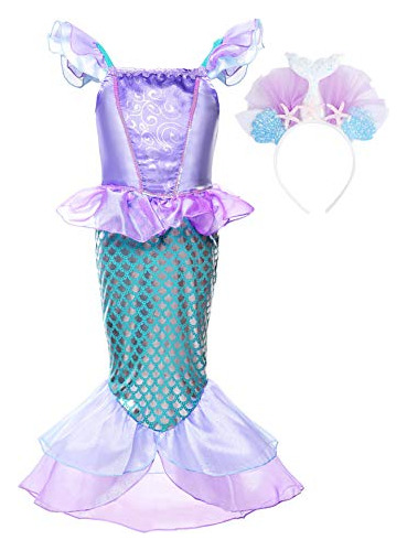 Disfraz Niño - Jerrisapparel Girls Princess Mermaid Costume 