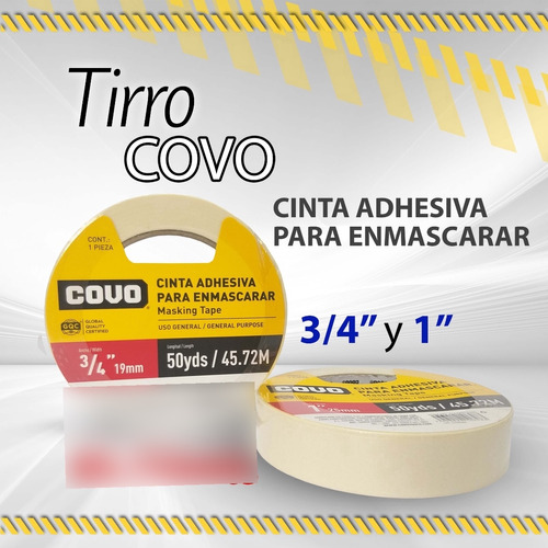 Tirro Covo 45.72mts / 3/4 (10073) 1 (08539) Cinta Adhesiva