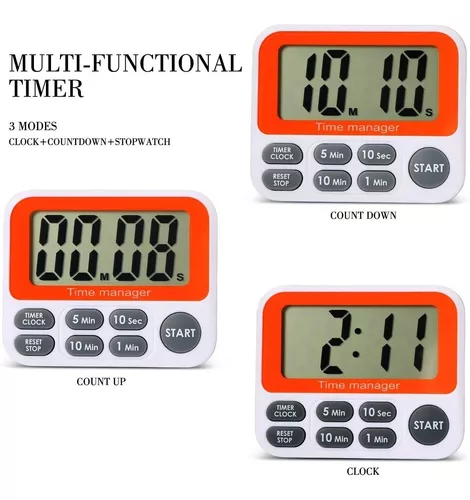 Temporizador Digital Cocina Modo Dual Succión Magnética GENERICO