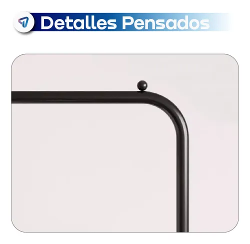 Perchero Movil Metalico Barral Exhibidor Resistente Waggs