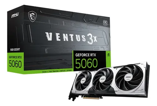 Placa De Vídeo Msi Rtx 5060 8gb Gddr7 128 Bits Ventus 3x Oc