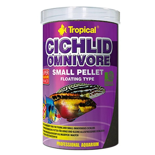 Ração Tropical Cichlid Omnivore Small Pellet 360g Onivoro