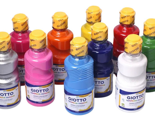 Garrafa Tinta Giotto Tempera Guache 250ml Escolha A Cor