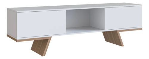 Rack Buffet 2 Puertas 1 División Blanco Castaño