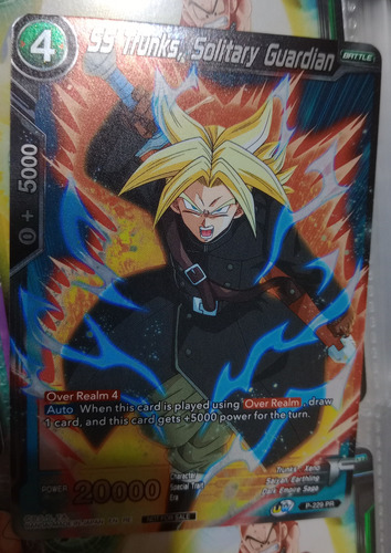 Ss Trunks,solitary Guardian Carta Brilla Dragón Ball Bandai 