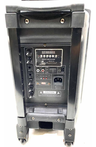 Caixa Acustica Ativa Bock 12v Com Microfone Sem Fio Novo