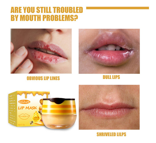 Mascarilla Labial Con Miel Y Para Labios Secos Y Agrietados