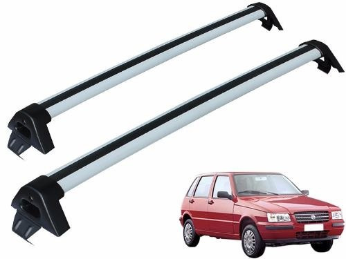 Rack De Teto Fiat Uno Mille 2006 4 Portas Cor Prata