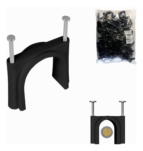 100 Abrazadera Plastica Para Tuboplus En U De 2 1/2 In 40mm
