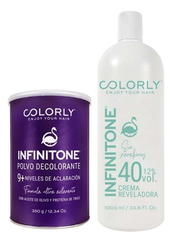  Kit De Decolorante Colorly® 350gr + Peroxido Colorly Tono 40VOL