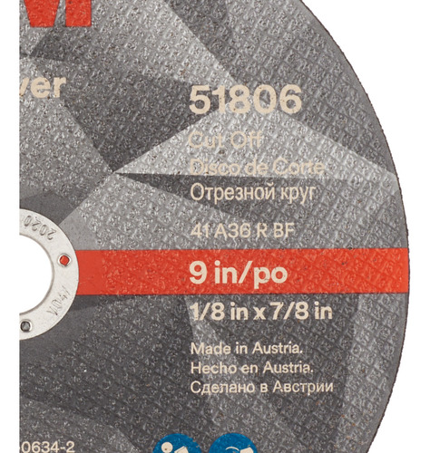 Disco Corte 3m Silver 51806 Inox 230 X 3mm - Por Unidad